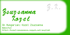 zsuzsanna kozel business card